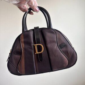 CHRISTIAN DIOR Vintage Double Saddle Bowler Bag